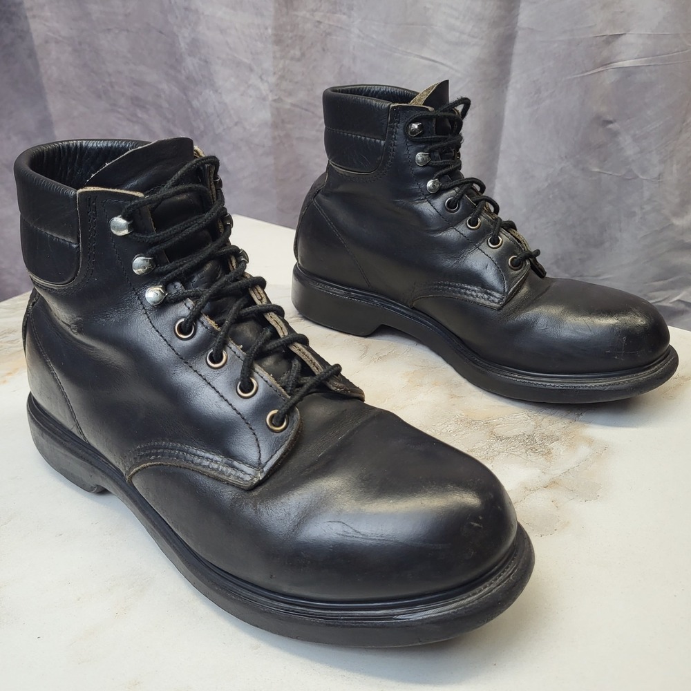 Vintage Red Wing Steel Toe Size 8 EEE Black 2243 Men's Super Sole Oil Resistant